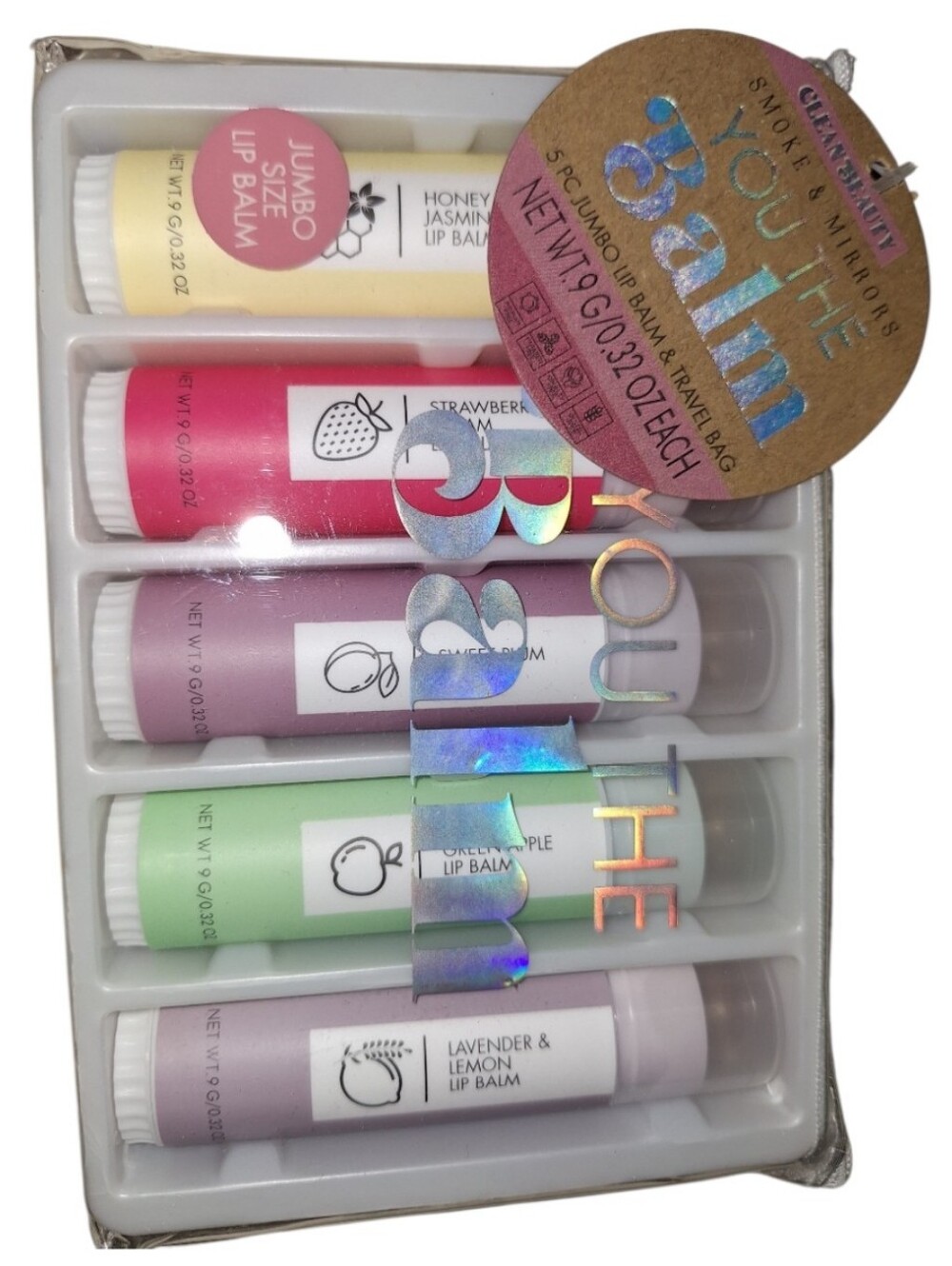 Smoke & Mirror 5 PC Jumbo Lip Balm & Travel Bag